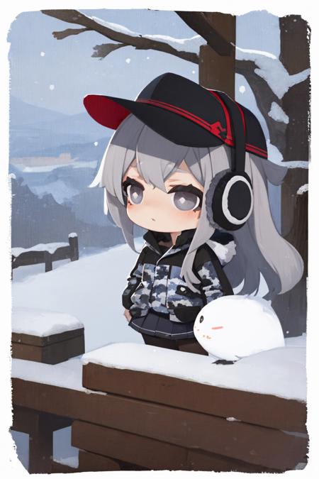 00058-1220088681-(masterpiece, best quality_1.2), border, chibi, solo, 1girl, verniysaury, expressionless, grey hair, white hat, earmuffs, camouf.jpg